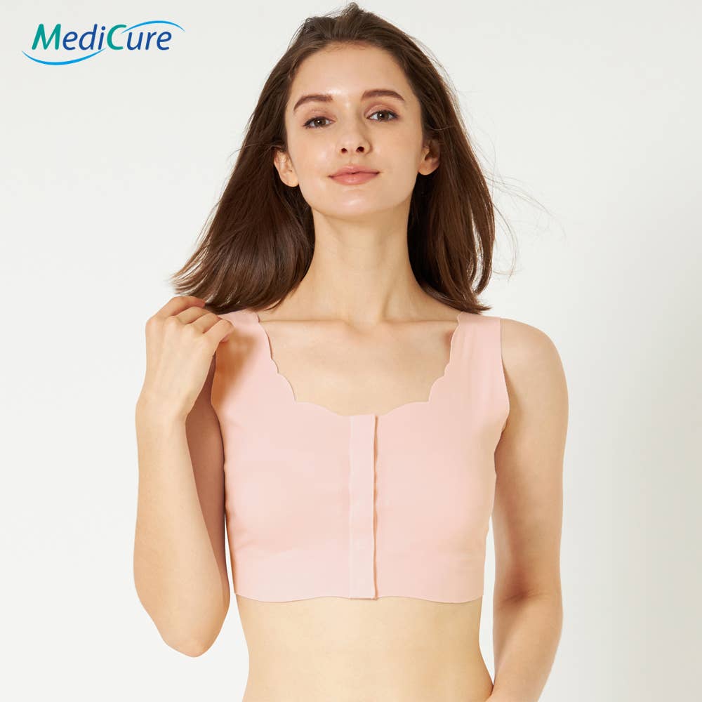 [Cotton blend type] Front-opening half-top